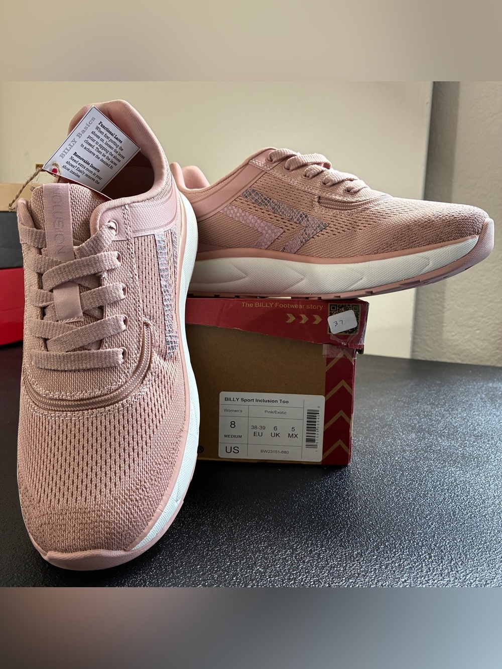 BILLY Sport Inclusion Too Women's Pink Knit Athletic Sneakers